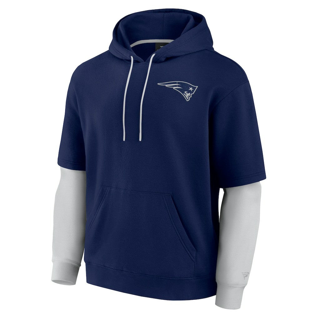 New England Patriots Unisex Sleek Elements Pullover Hoodie - Navy discount