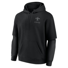 New Orleans Saints Unisex Sleek Elements Pullover Hoodie - Black online