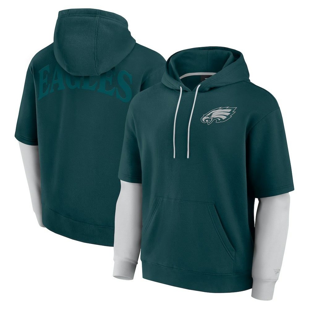 Philadelphia Eagles Unisex Sleek Elements Pullover Hoodie - Green for sale