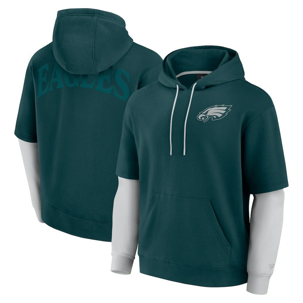 Philadelphia Eagles Unisex Sleek Elements Pullover Hoodie - Green for sale