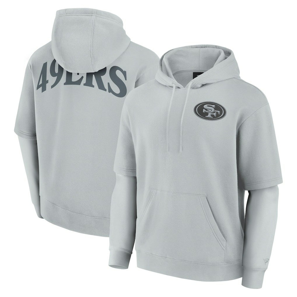 San Francisco 49ers Unisex Sleek Elements Pullover Hoodie - Gray outlet