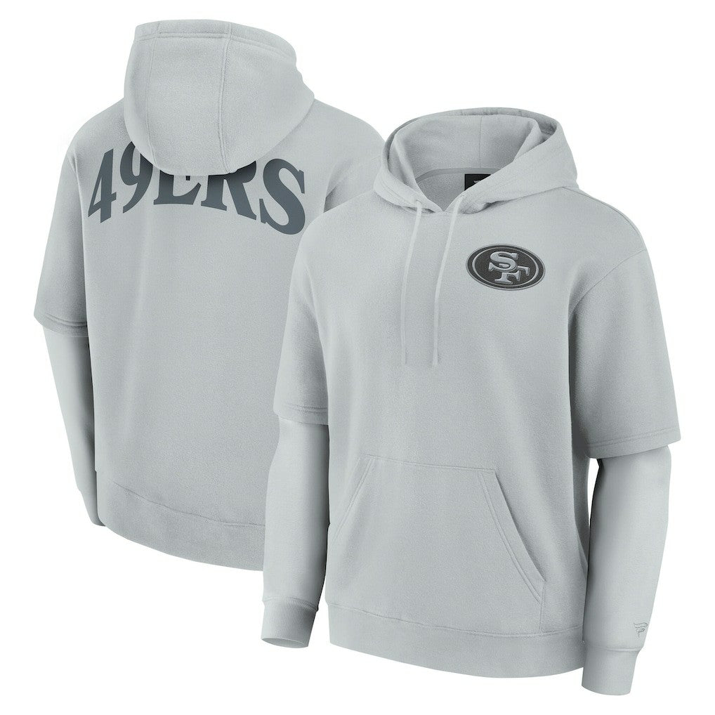 San Francisco 49ers Unisex Sleek Elements Pullover Hoodie - Gray outlet