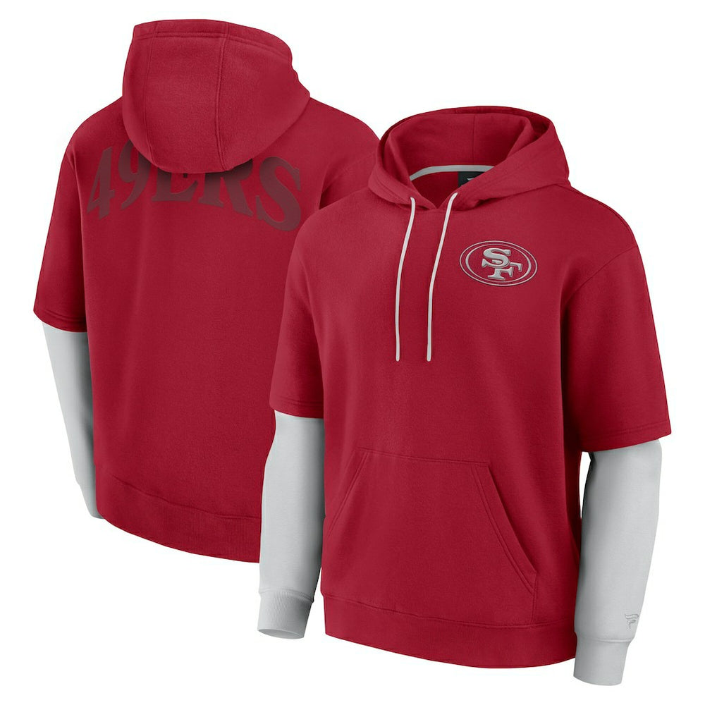 San Francisco 49ers Unisex Sleek Elements Pullover Hoodie - Scarlet on sale
