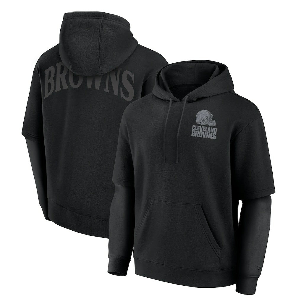 Cleveland Browns Unisex Sleek Elements Pullover Hoodie - Black on sale