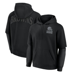 Cleveland Browns Unisex Sleek Elements Pullover Hoodie - Black on sale
