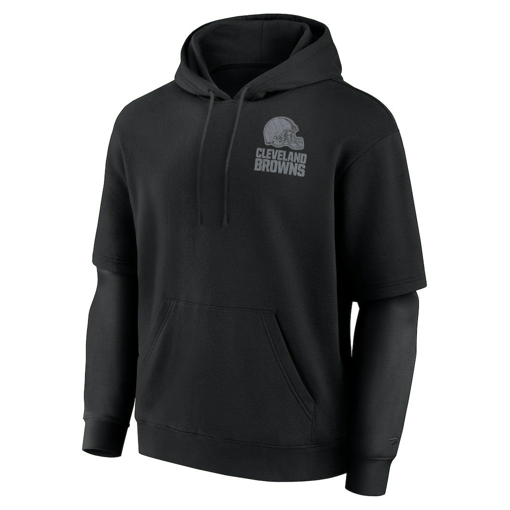 Cleveland Browns Unisex Sleek Elements Pullover Hoodie - Black on sale