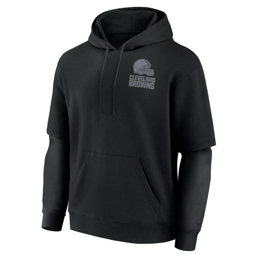Cleveland Browns Unisex Sleek Elements Pullover Hoodie - Black on sale