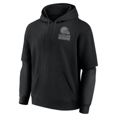 Cleveland Browns Unisex Sleek Elements Pullover Hoodie - Black on sale