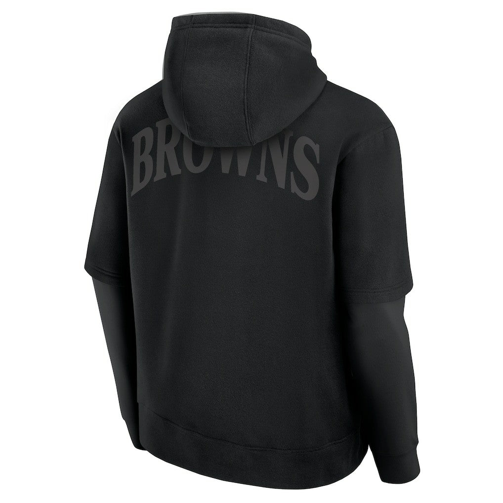 Cleveland Browns Unisex Sleek Elements Pullover Hoodie - Black on sale