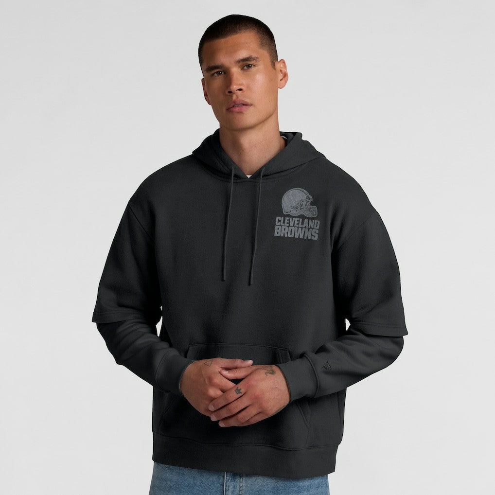Cleveland Browns Unisex Sleek Elements Pullover Hoodie - Black on sale
