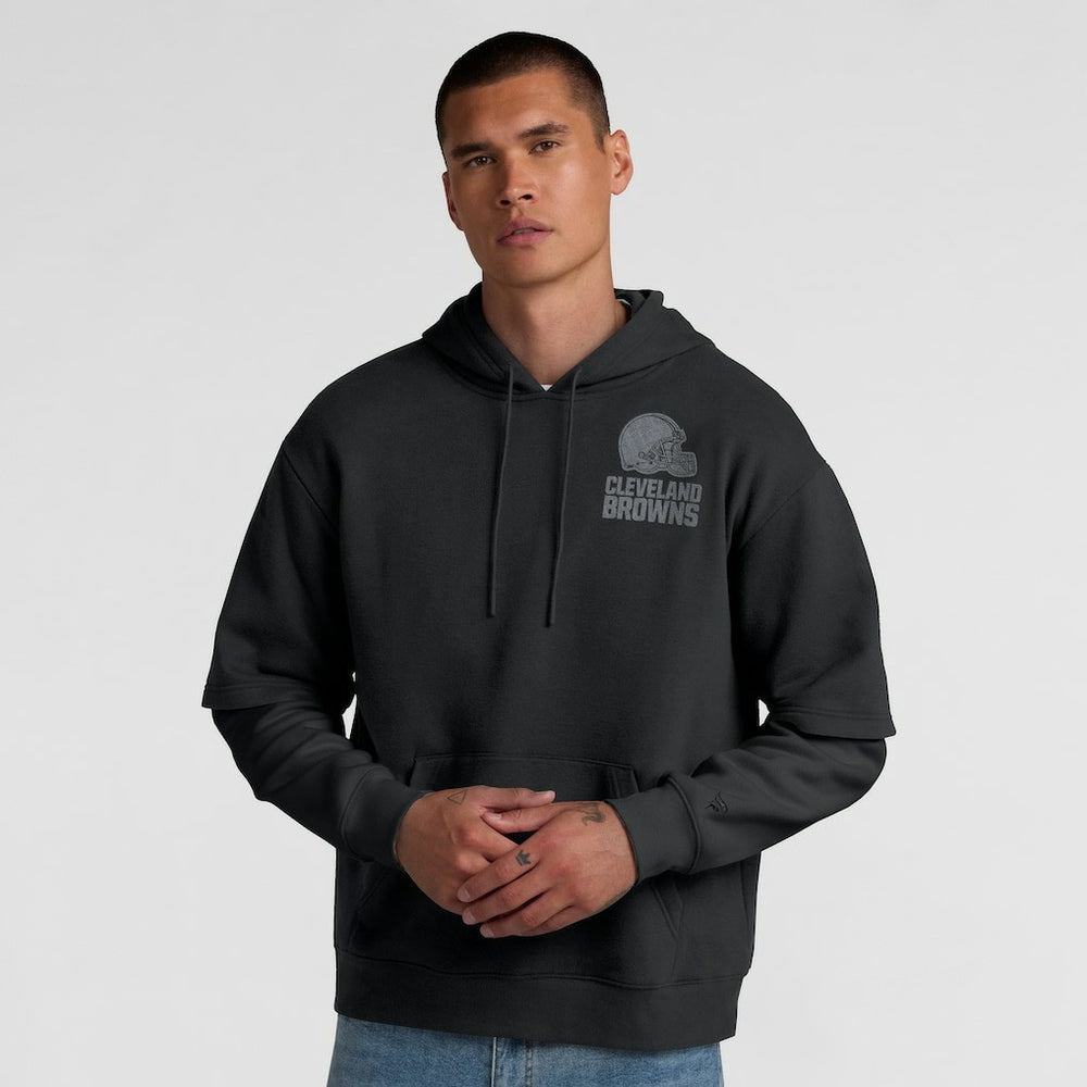 Cleveland Browns Unisex Sleek Elements Pullover Hoodie - Black on sale