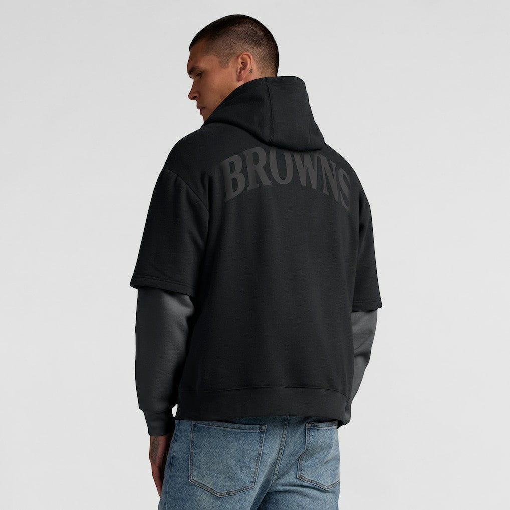 Cleveland Browns Unisex Sleek Elements Pullover Hoodie - Black on sale