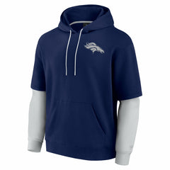 Denver Broncos Unisex Sleek Elements Pullover Hoodie - Navy outlet