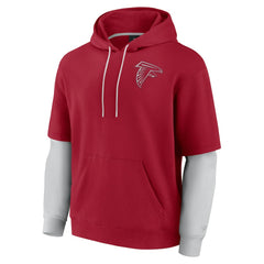 Atlanta Falcons Unisex Sleek Elements Pullover Hoodie - Red on sale