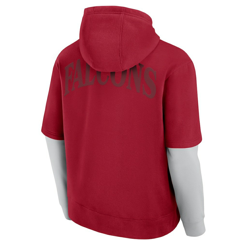 Atlanta Falcons Unisex Sleek Elements Pullover Hoodie - Red on sale