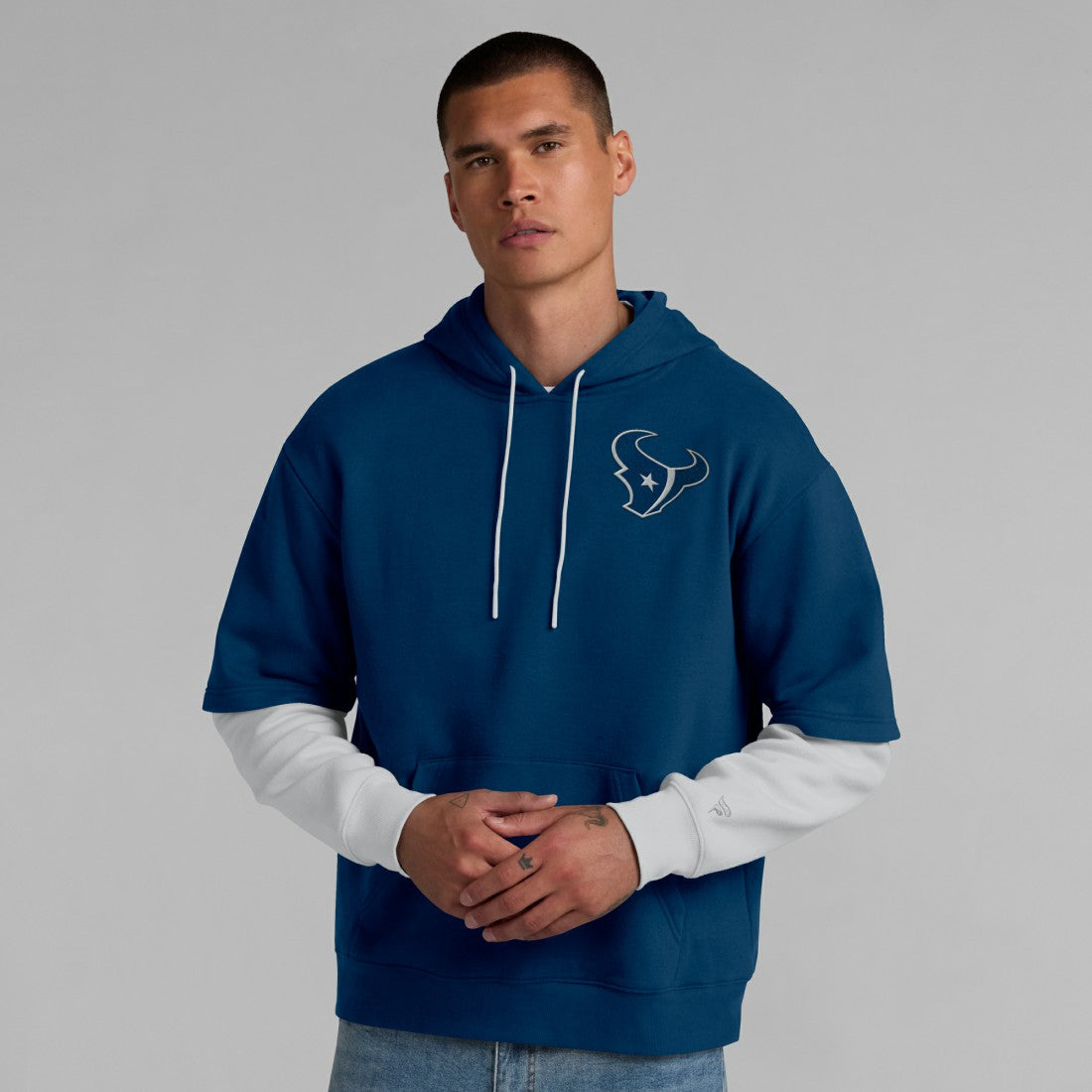 Houston Texans Unisex Sleek Elements Pullover Hoodie - Navy for sale