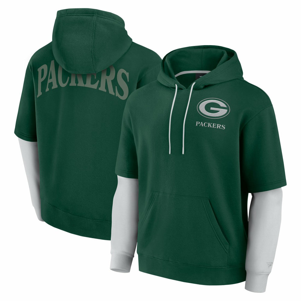 Green Bay Packers Unisex Sleek Elements Pullover Hoodie - Green discount
