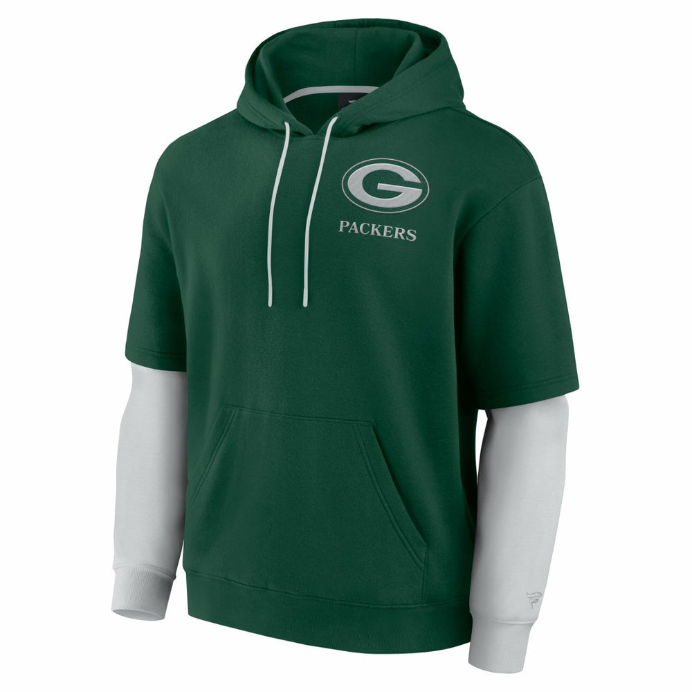 Green Bay Packers Unisex Sleek Elements Pullover Hoodie - Green discount