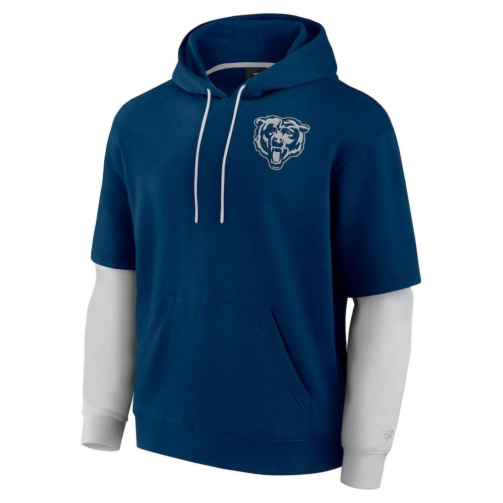 Chicago Bears Unisex Sleek Elements Pullover Hoodie - Navy for sale