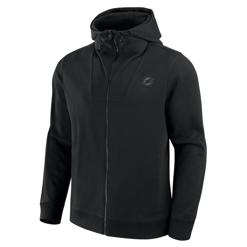 Miami Dolphins Unisex Front Office Full-Zip Hoodie - Black sale