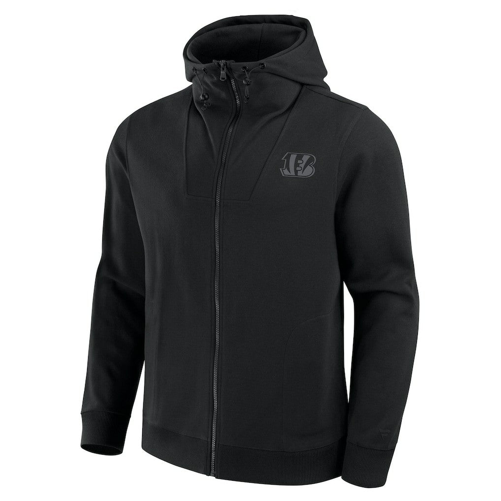 Cincinnati Bengals Unisex Front Office Full-Zip Hoodie - Black on sale