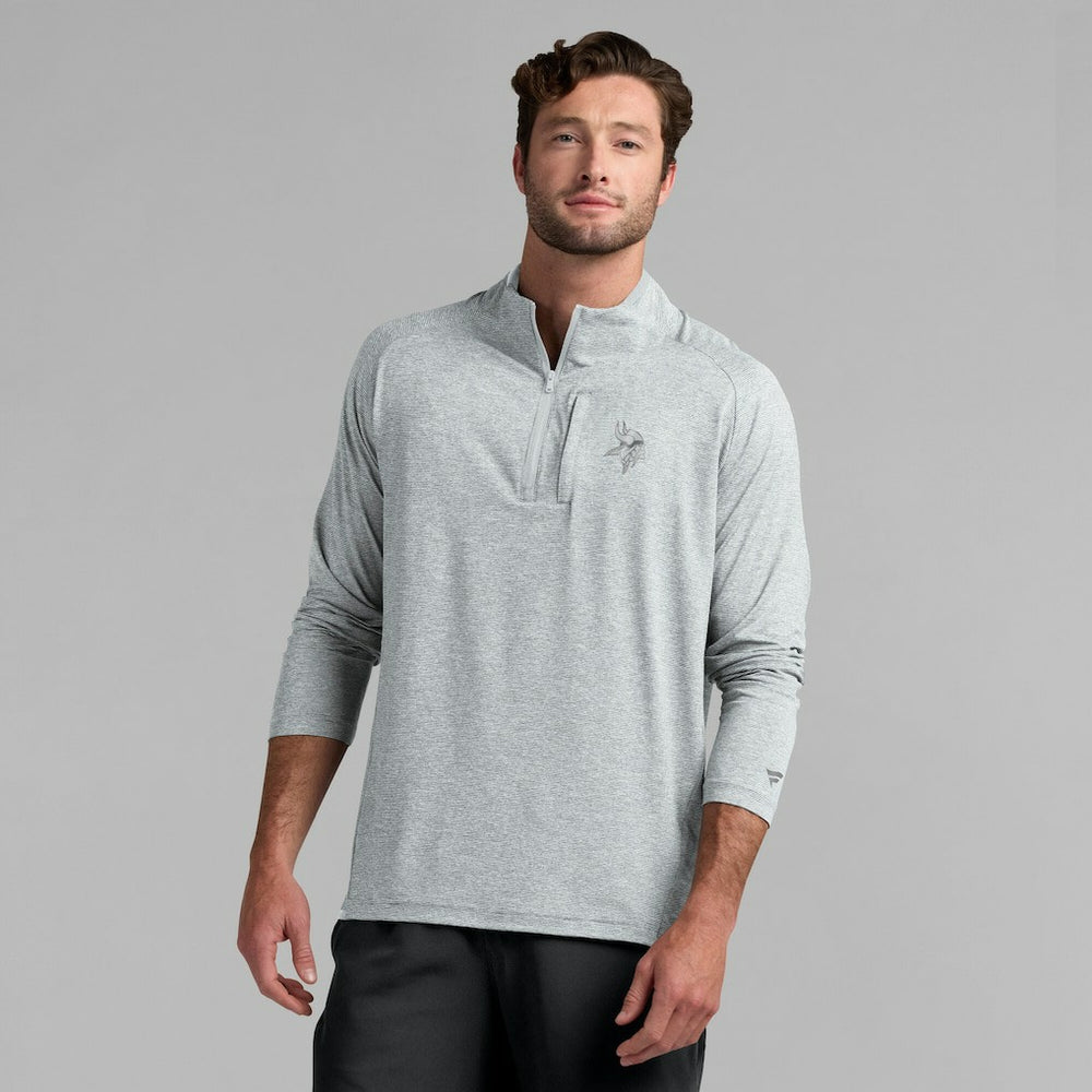 Minnesota Vikings Unisex Front Office Performance Primary Quarter-Zip Jacket - Gray sale