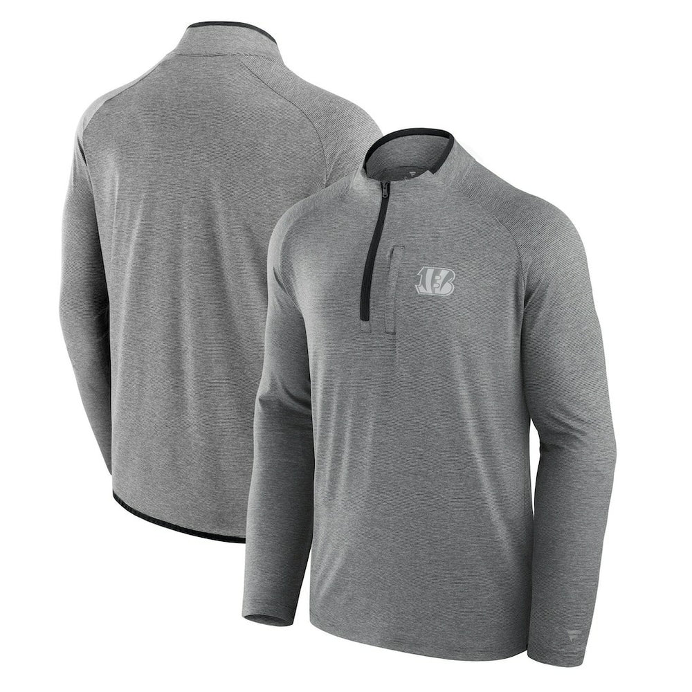 Cincinnati Bengals Unisex Front Office Performance Primary Quarter-Zip Jacket - Charcoal for sale