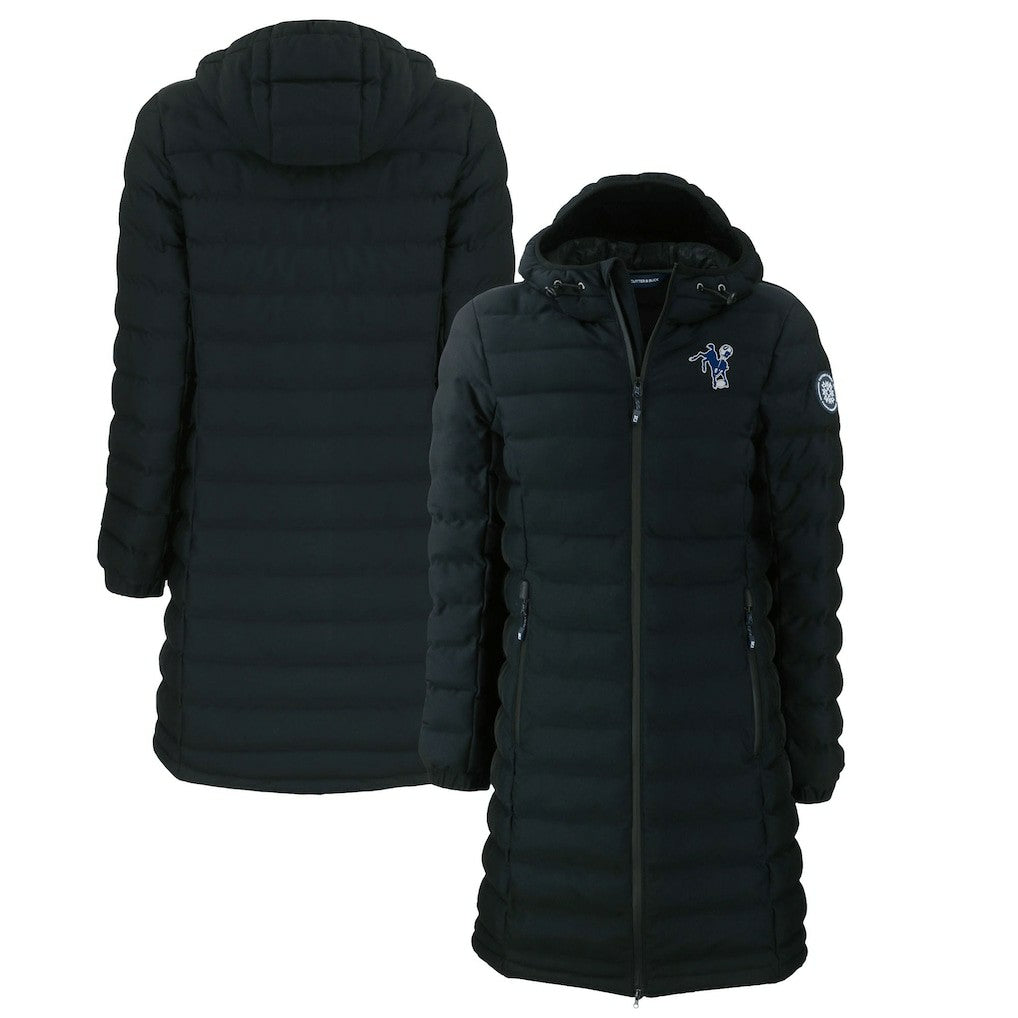 Indianapolis Colts Cutter & Buck Women's Throwback Logo Mission Ridge Repreve Eco Insulated Full-Zip Puffer Jacket - Black sale