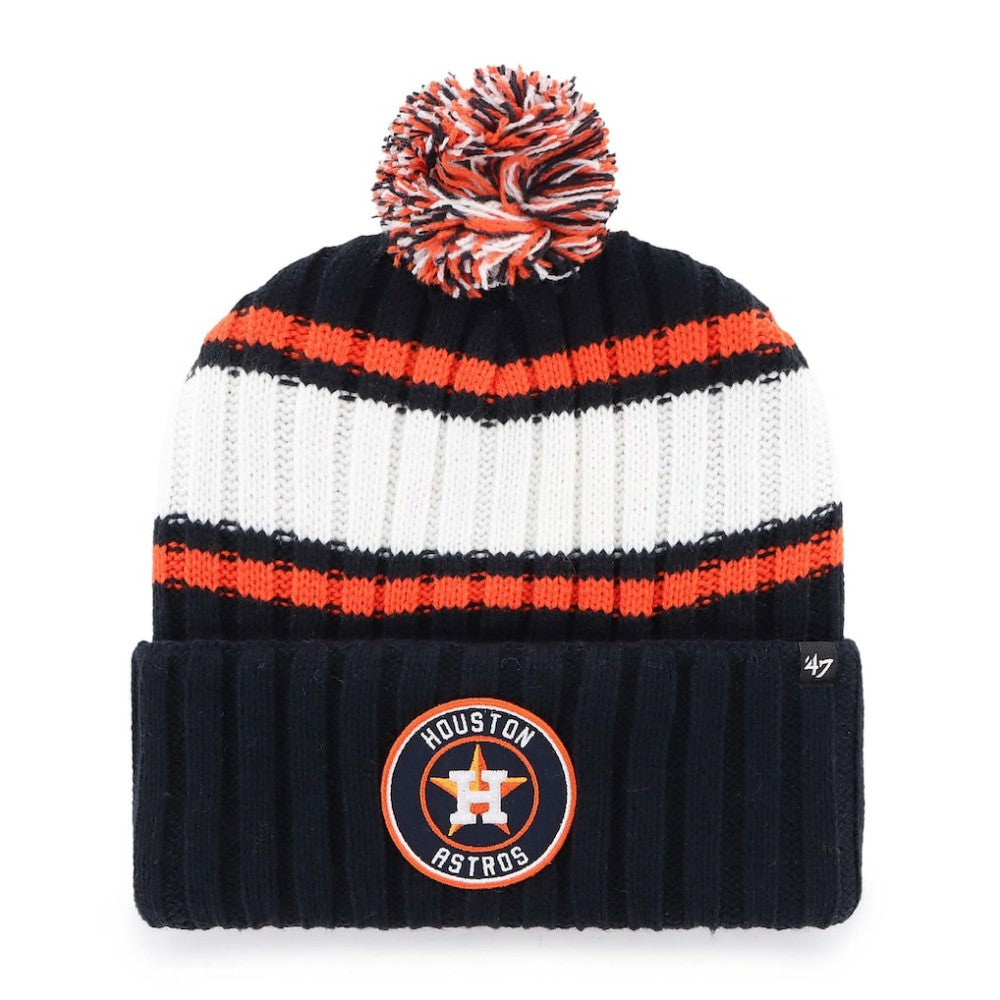Houston Astros Plateau Cuffed Knit Hat with Pom - Navy | 47 brand