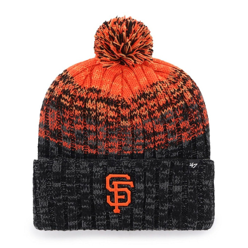 San Francisco Giants Cascade Cuffed Knit Hat with Pom - Black | 47 brand