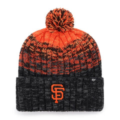 San Francisco Giants Cascade Cuffed Knit Hat with Pom - Black | 47 brand