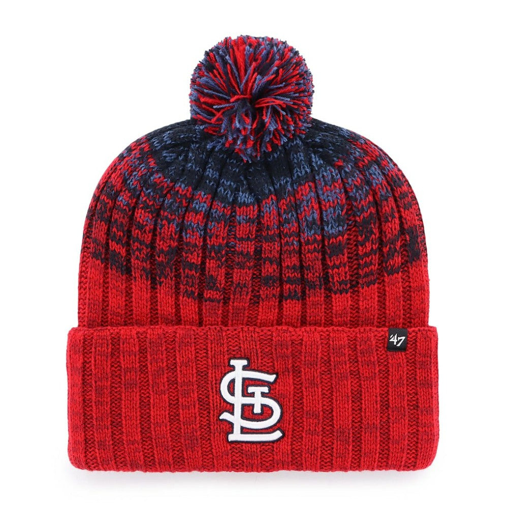 St. Louis Cardinals Cascade Cuffed Knit Hat with Pom - Red | 47 brand