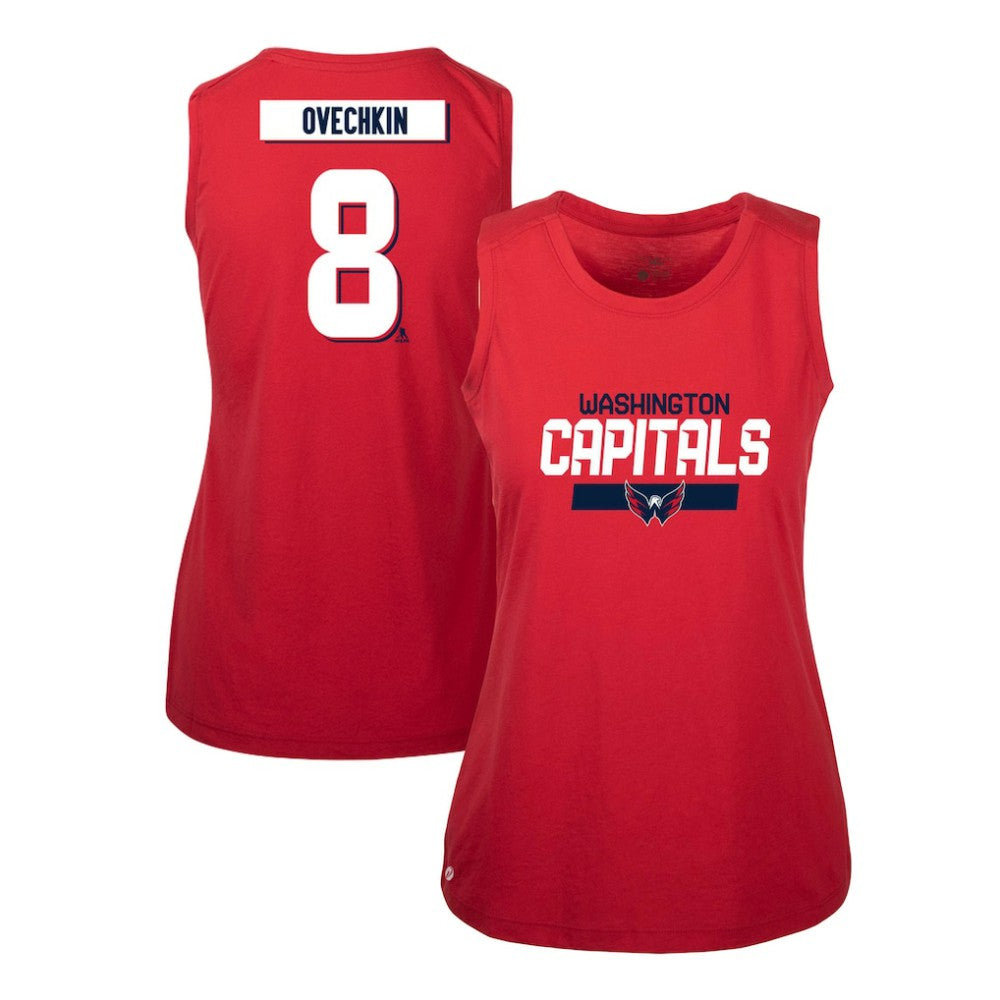 Alexander Ovechkin Washington Capitals Levelwear Women's Macy Player Name & Number Tank Top Red