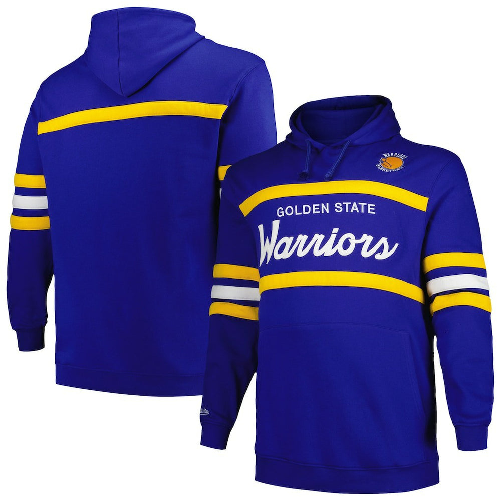 Golden State Warriors Big & Tall Hardwood Classics Head Coach Pullover Hoodie sale - Royal | Mitchell & Ness cheap