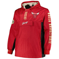 Chicago Bulls Big & Tall Hardwood Classics Team OG 2.0 Anorak Hoodie Quarter-Zip Windbreaker Jacket - Red | Mitchell & Ness discount