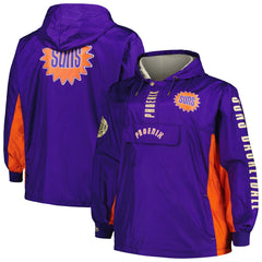Phoenix Suns Big & Tall Hardwood Classics Team OG 2.0 Anorak Hoodie Quarter-Zip Windbreaker Jacket - Purple | Mitchell & Ness for sale