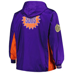 Phoenix Suns Big & Tall Hardwood Classics Team OG 2.0 Anorak Hoodie Quarter-Zip Windbreaker Jacket - Purple | Mitchell & Ness for sale