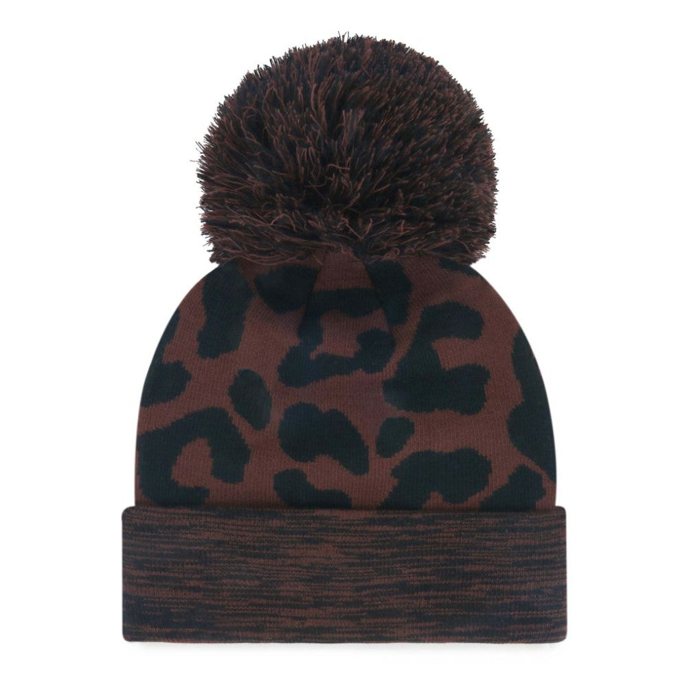 Texas Rangers Women's Rosette Cuffed Knit Hat with Pom - Brown | 47 brand