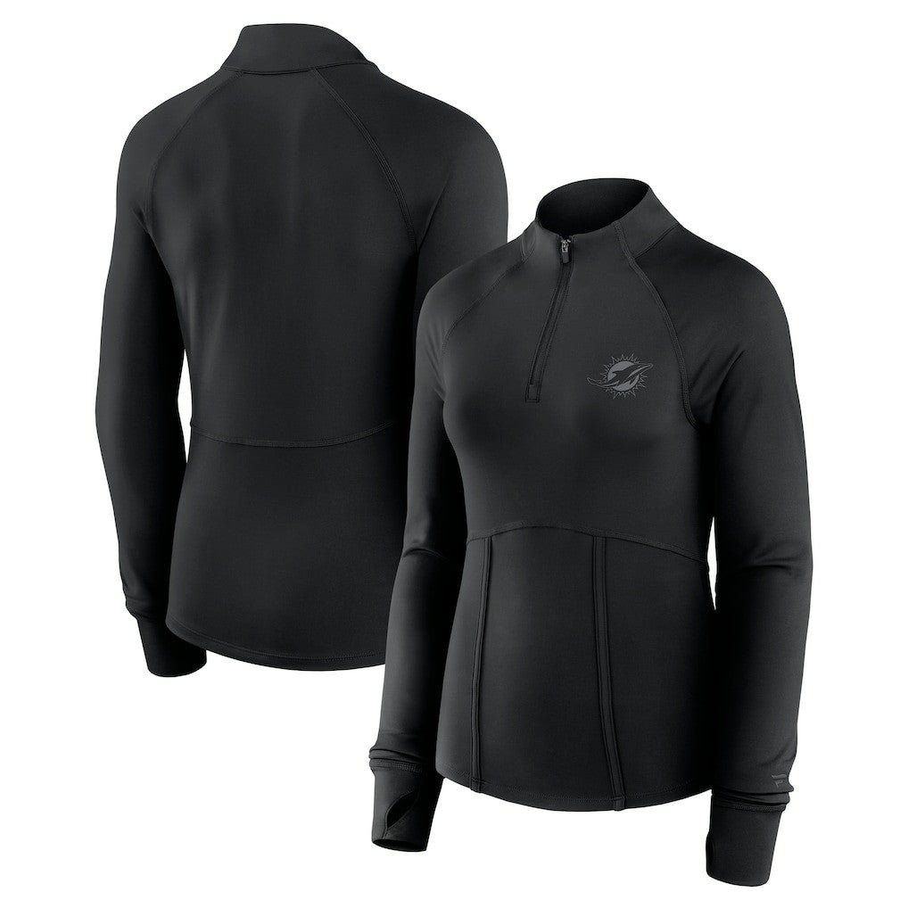 Miami Dolphins Women's Elements Quarter-Zip Jacket - Black online