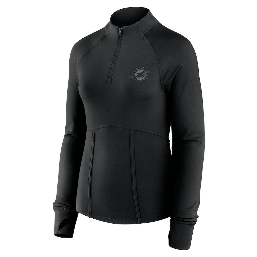 Miami Dolphins Women's Elements Quarter-Zip Jacket - Black online