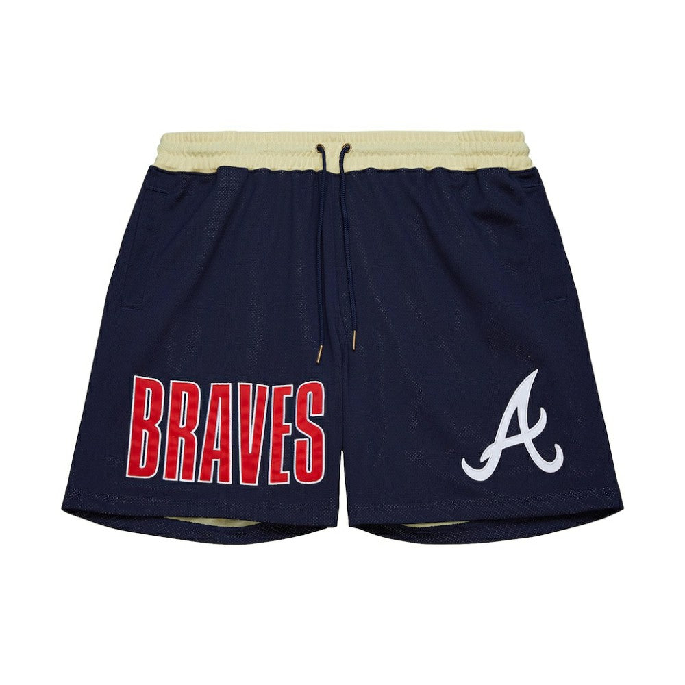 Atlanta Braves OG 2.0 Fashion Shorts - Navy | Mitchell & Ness