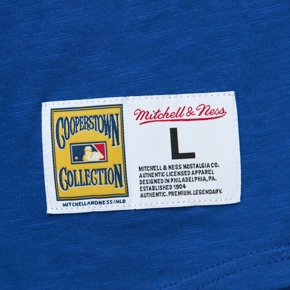 Milwaukee Brewers Cooperstown Collection Legendary Raglan Slub Henley 3/4-Sleeve T-Shirt - Royal | Mitchell & Ness