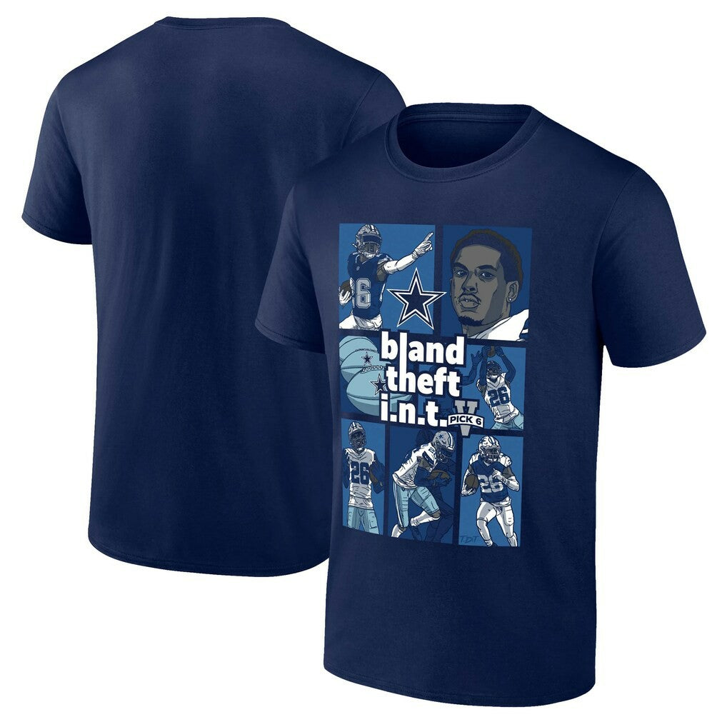 DaRon Bland Dallas Cowboys Pick Six T-Shirt - Navy discount