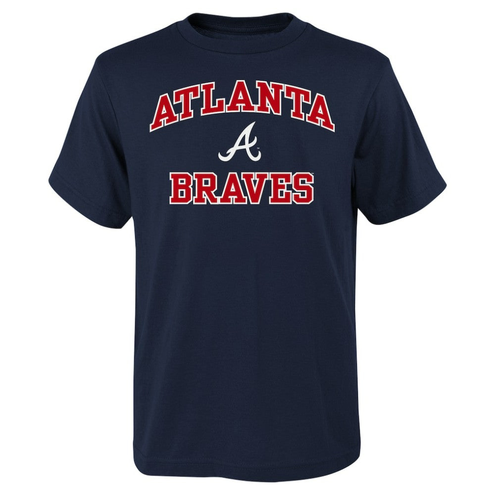 Atlanta Braves Youth Heart & Soul T-Shirt - Navy
