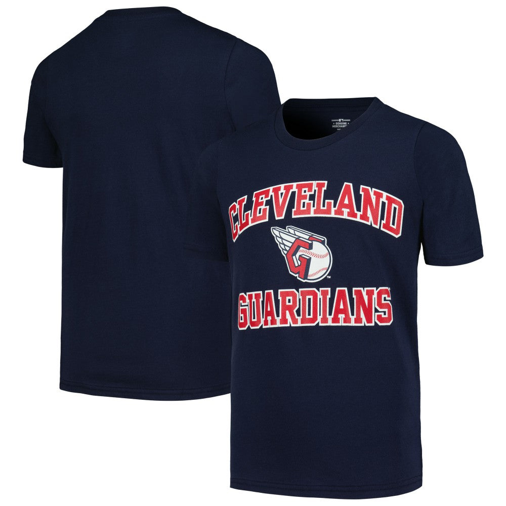 Cleveland Guardians Youth Heart & Soul T-Shirt - Navy