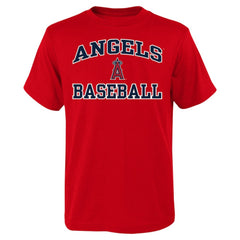 Los Angeles Angels Youth Heart & Soul T-Shirt - Red