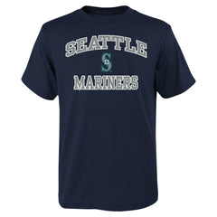 Seattle Mariners Youth Heart & Soul T-Shirt - Navy