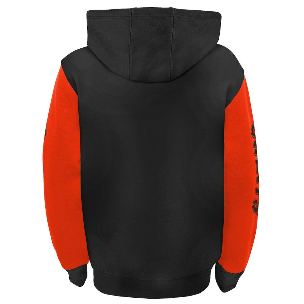 San Francisco Giants Youth Postcard Full-Zip Hoodie Jacket - Black/Orange