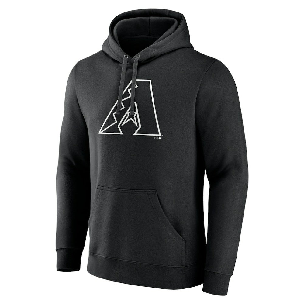 Arizona Diamondbacks Monochrome Personalized Name & Number Pullover Hoodie - Black