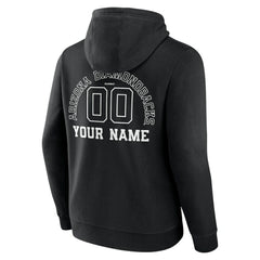Arizona Diamondbacks Monochrome Personalized Name & Number Pullover Hoodie - Black
